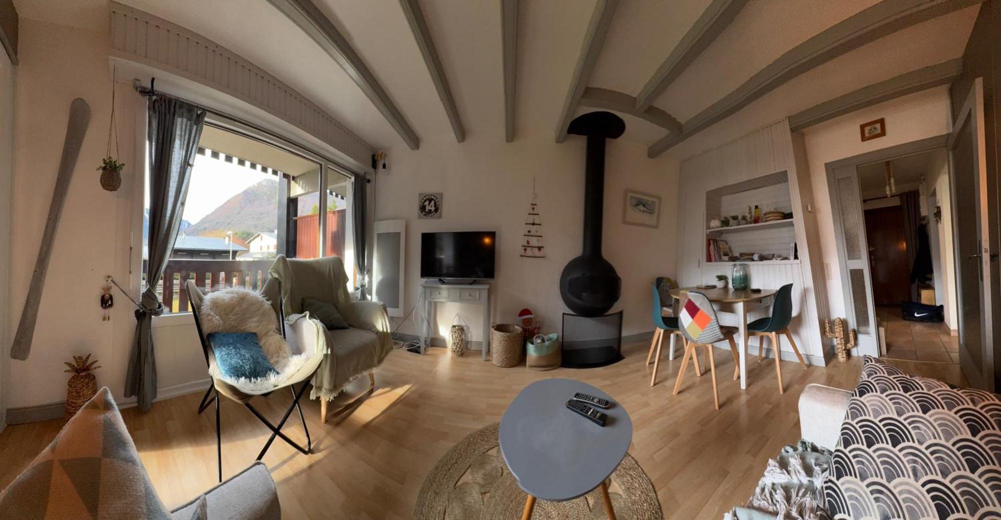 T2 Centre Village - Proximite Telecabine - Vue Montagne Plein Sud - Terrasse Couverte - Balcon - Chambre 1 Lit Double En 160 - Salon 1 Canape Convertible En 140 - Cuisine Separee Saint-Lary-Soulan Εξωτερικό φωτογραφία